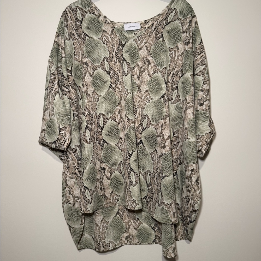 Adrienne Green snake Patterned Blouse